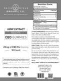 CBD Gummies 25mg 10ct Swiss Group Organic Co.